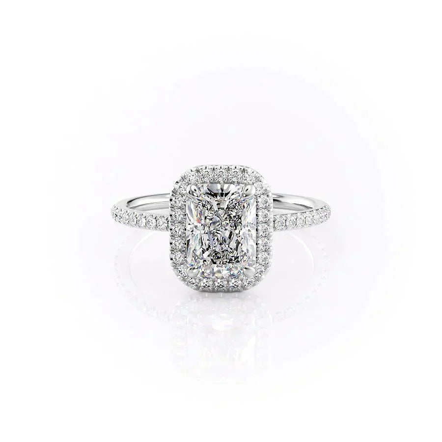 The Michelle Set With A 1.5 Carat Radiant Lab Diamond