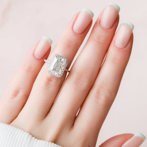 The Michelle Set With A 2 Carat Radiant Lab Diamond