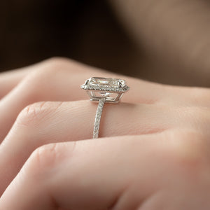 The Michelle Set With A 2 Carat Radiant Lab Diamond