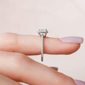 The Michelle Set With A 2 Carat Radiant Lab Diamond