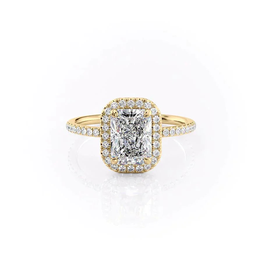 The Michelle Set With A 3.5 Carat Radiant Moissanite