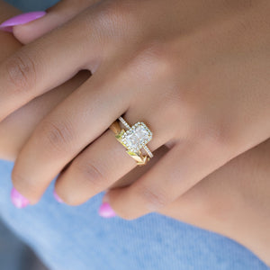The Michelle Set With A 2 Carat Radiant Lab Diamond