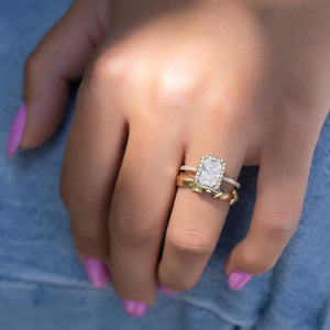 The Michelle Set With A 2 Carat Radiant Lab Diamond