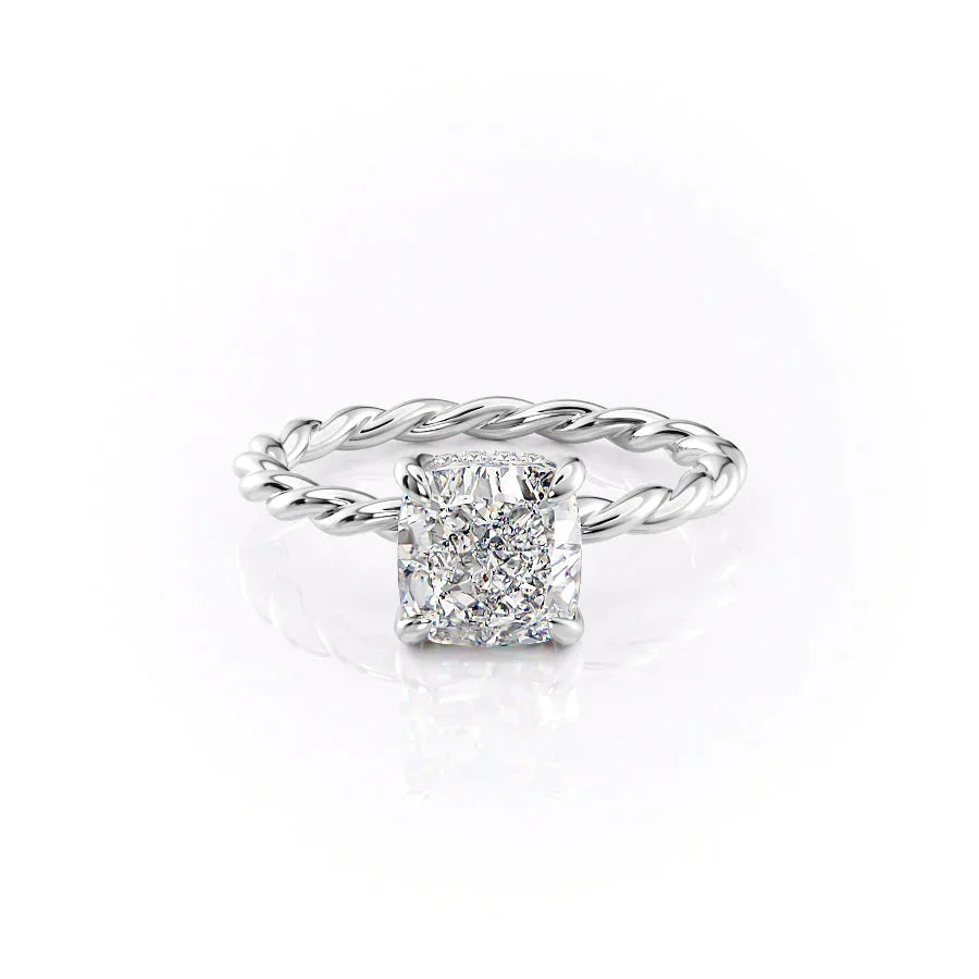 The Alice Set With A Cushion Moissanite