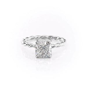 The Alice Set With A Cushion Moissanite