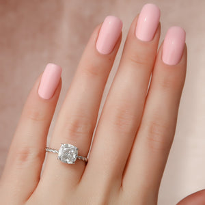 The Alice Set With A 1 Carat Cushion Lab Diamond