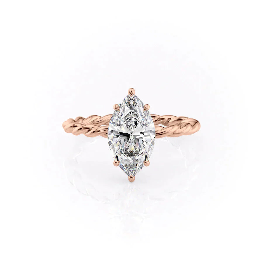 The Alice Set With A 1 Carat Marquise Lab Diamond
