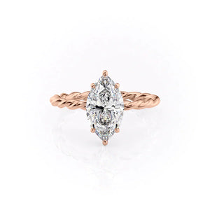 The Alice Set With A 1 Carat Marquise Lab Diamond