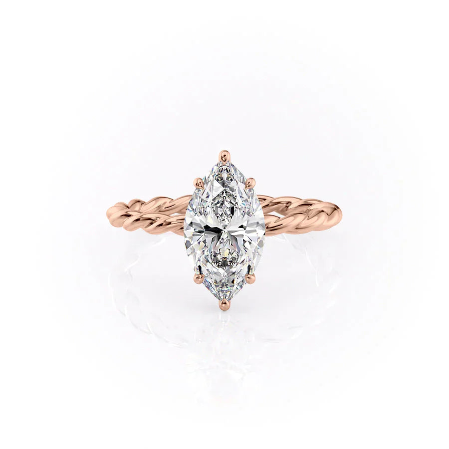 The Alice Set With A 1.5 Carat Marquise Moissanite