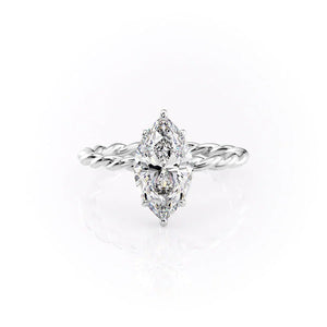 The Alice Set With A 1.5 Carat Marquise Moissanite