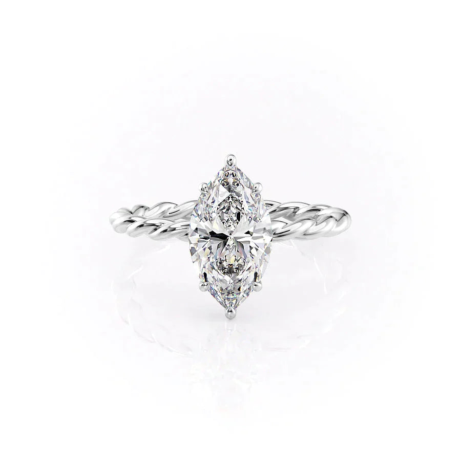 The Alice Set With A 1 Carat Marquise Lab Diamond