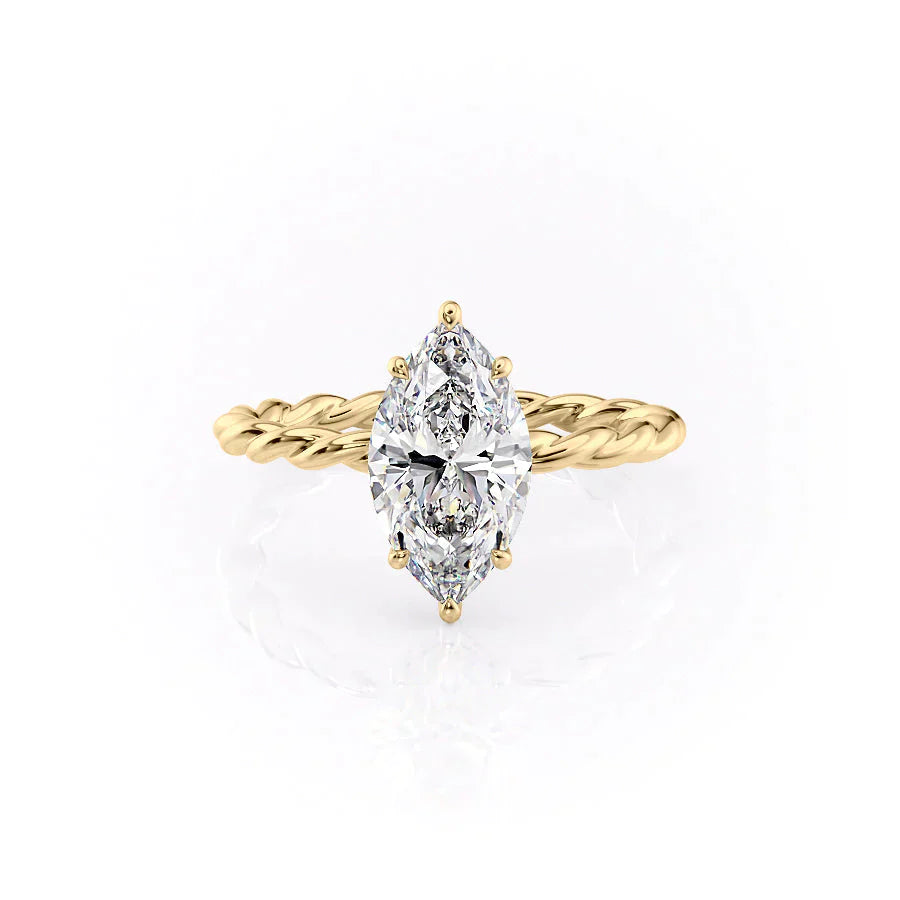 The Alice Set With A 2 Carat Marquise Lab Diamond