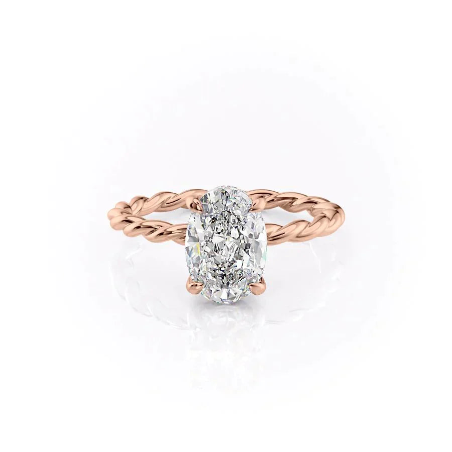 The Alice Set With A 1 Carat Oval Lab Diamond