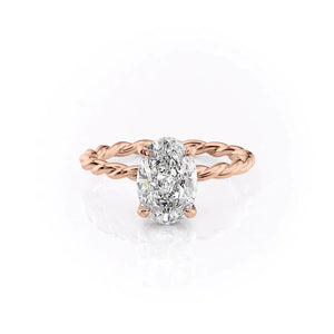 The Alice Set With A 1 Carat Oval Lab Diamond