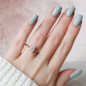 The Alice Set With A 1 Carat Oval Lab Diamond