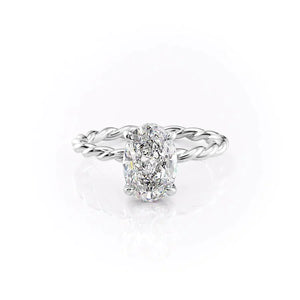 The Alice Set With A 2.5 Carat Oval Lab Diamond