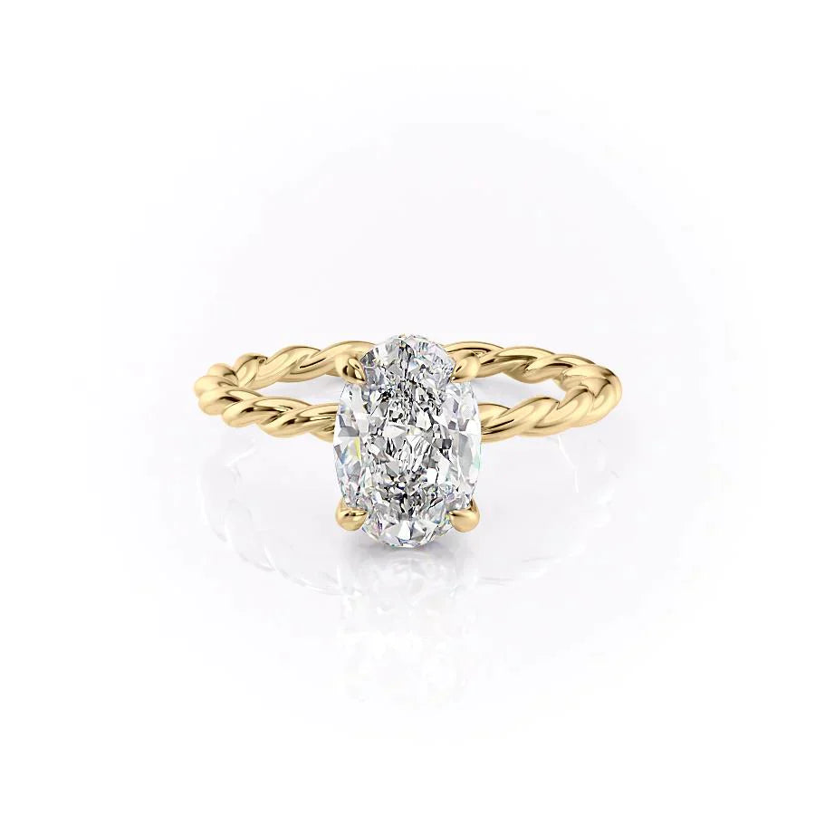 The Alice Set With A 2.5 Carat Oval Lab Diamond