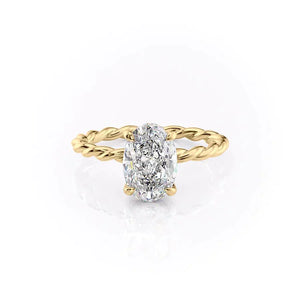 The Alice Set With A 2 Carat Oval Lab Diamond
