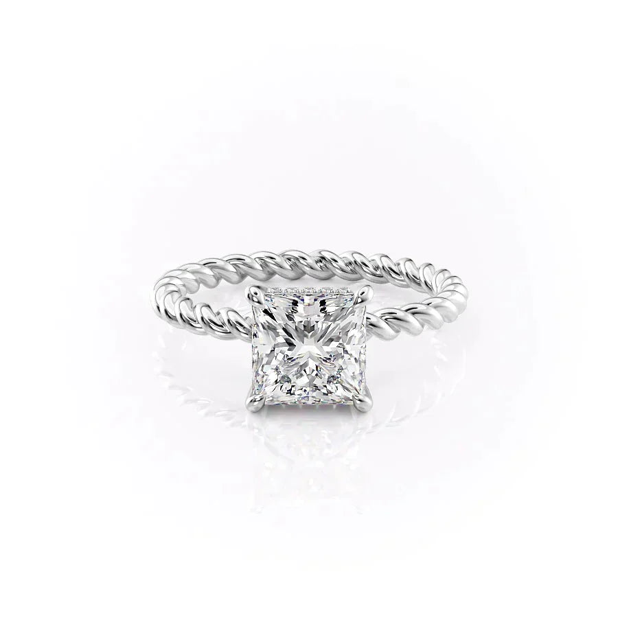 The Alice Set With A 1 Carat Princess Lab Diamond