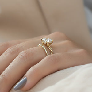 The Alice Set With A 2 Carat Princess Lab Diamond
