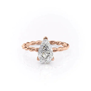 The Alice Set With A 1.5 Carat Pear Lab Diamond