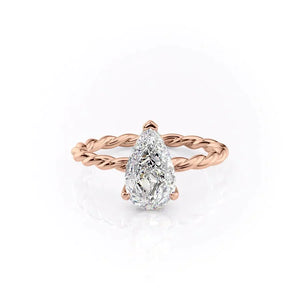 The Alice Set With A Pear Moissanite