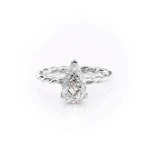 The Alice Set With A 2 Carat Pear Lab Diamond