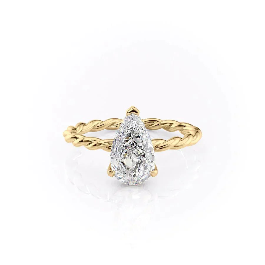 The Alice Set With A 1.5 Carat Pear Lab Diamond