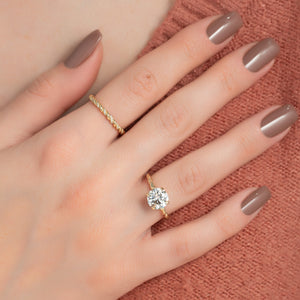 The Alice Set With A 2 Carat Round Lab Diamond