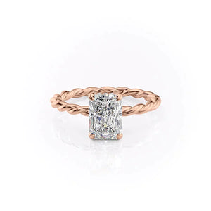 The Alice Set With A 1 Carat Radiant Lab Diamond