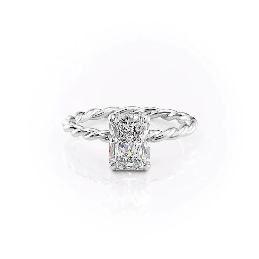 The Alice Set With A 1.5 Carat Radiant Lab Diamond