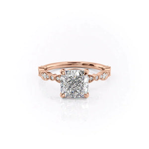 The Jasmine Set With A Cushion Moissanite