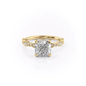 The Jasmine Set With A Cushion Moissanite