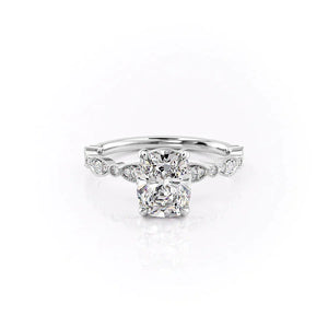 The Jasmine Set With A Elongated Cushion Moissanite