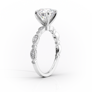 The Jasmine Set With A 2 Carat Marquise Lab Diamond