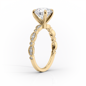 The Jasmine Set With A 2 Carat Marquise Lab Diamond