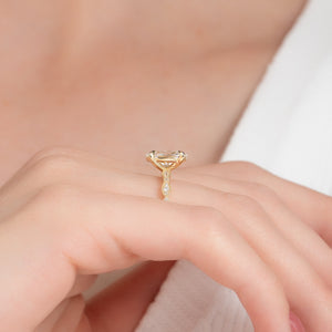 The Jasmine Set With A 2 Carat Oval Lab Diamond