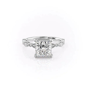 The Jasmine Set With A Princess Moissanite