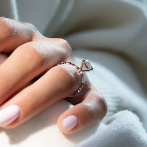 The Jasmine Set With A 1 Carat Princess Lab Diamond
