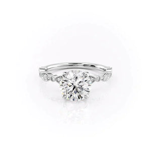 The Jasmine Set With A Round Moissanite