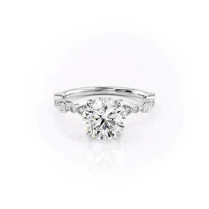 The Jasmine Set With A 1 Carat Round Lab Diamond