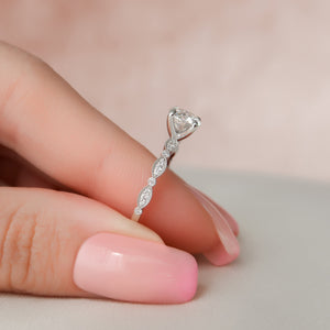 The Jasmine Set With A 2 Carat Round Lab Diamond