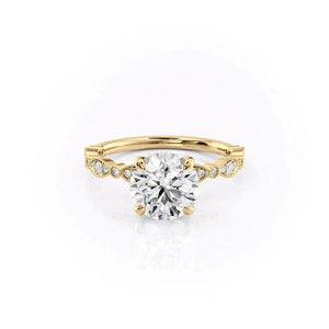 The Jasmine Set With A Round Moissanite