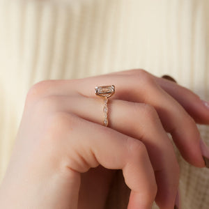 The Jasmine Set With A 2 Carat Radiant Lab Diamond