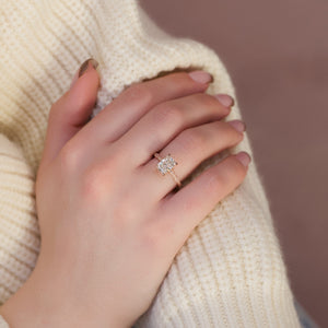 The Jasmine Set With A 2 Carat Radiant Lab Diamond
