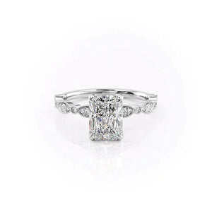 The Jasmine Set With A 2 Carat Radiant Lab Diamond