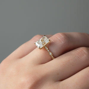 The Jasmine Set With A 1 Carat Radiant Lab Diamond