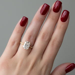 The Jasmine Set With A 1 Carat Radiant Lab Diamond