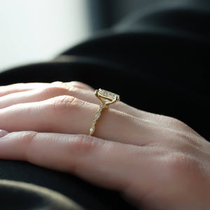 The Jasmine Set With A 1 Carat Radiant Lab Diamond