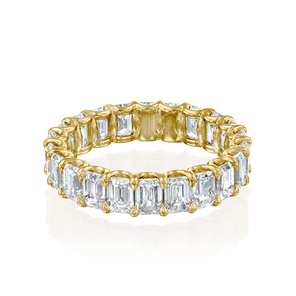 5ct Emerald U Prong Eternity
